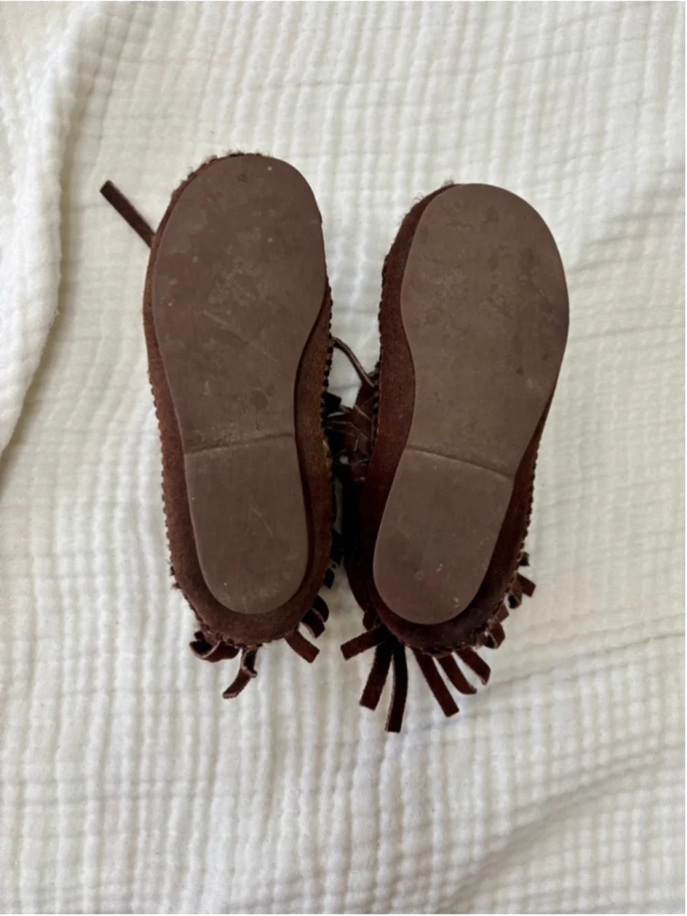 Baby Unbranded Brown Moccasins suede Leather